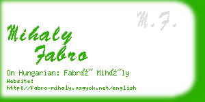 mihaly fabro business card